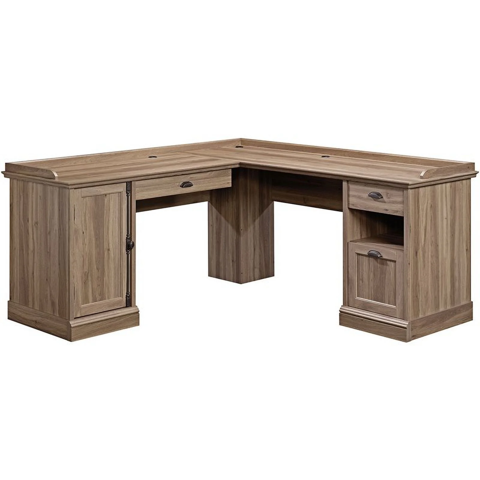Sauder Barrister Lane L-Desk, Salt Oak Finish