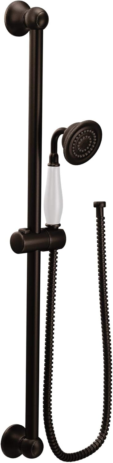 Moen S12107EP Weymouth Traditional Eco-Performance Handshower Handheld Shower with 30-Inch Slide Bar and 69-Inch Metal Hose, Chrome