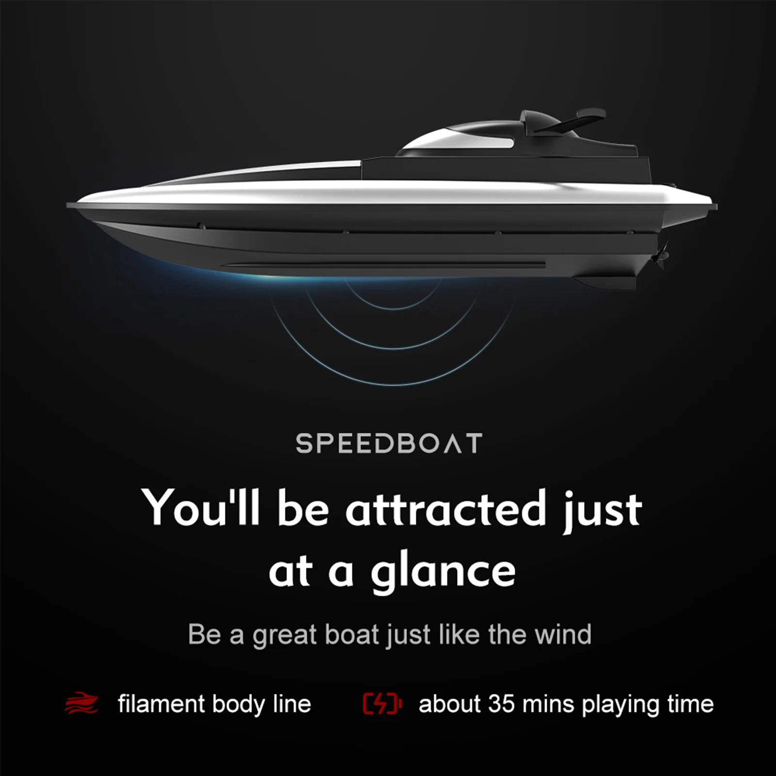 moobody LSRC Boat Remote Control Boat Race Boat 2.4GHz Waterproof Toy for Lake Pool Sea Gift for Kids Boys Girls