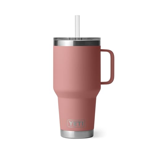YETI Rambler Tumbler with Handle and Straw Lid, Vacuum Insulated Travel Mug, Stainless Steel