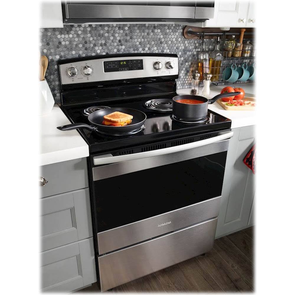 Amana 30-Inch Electric Range with Bake Assist Temps - Stainless Steel
