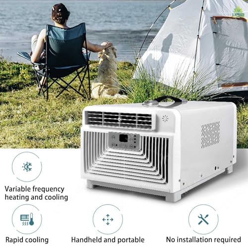 2200btu Camping Air Conditioners,Heating And Cooling 2-Use 300w Portable Intelligent With Remote Control Mobile Air Conditioner,Outdoor Mobile Tent Air Conditioner