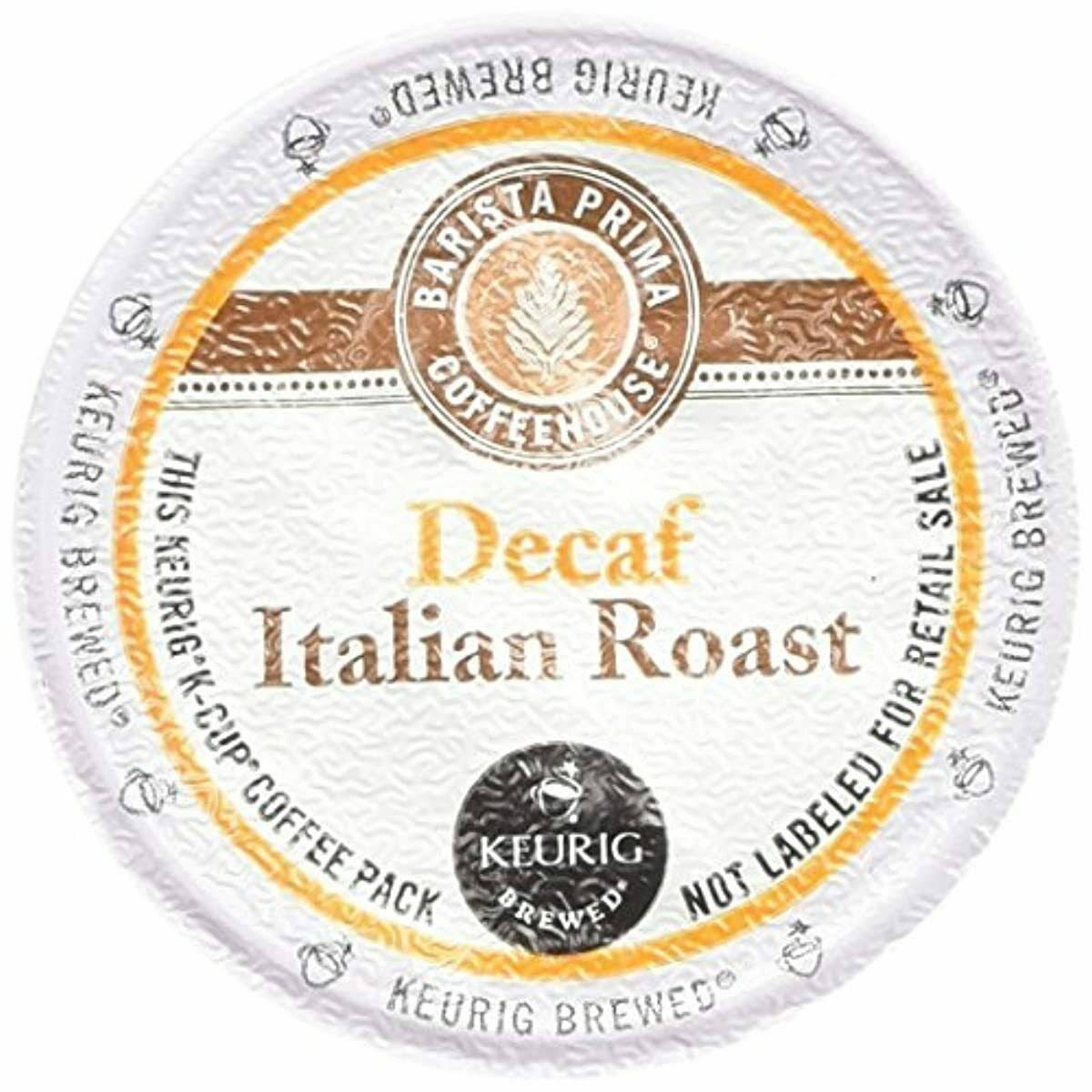 Barista Prima Coffeehouse Italian Roast Decaf Coffee Keurig K-Cup Pods Value Pack 48-Count