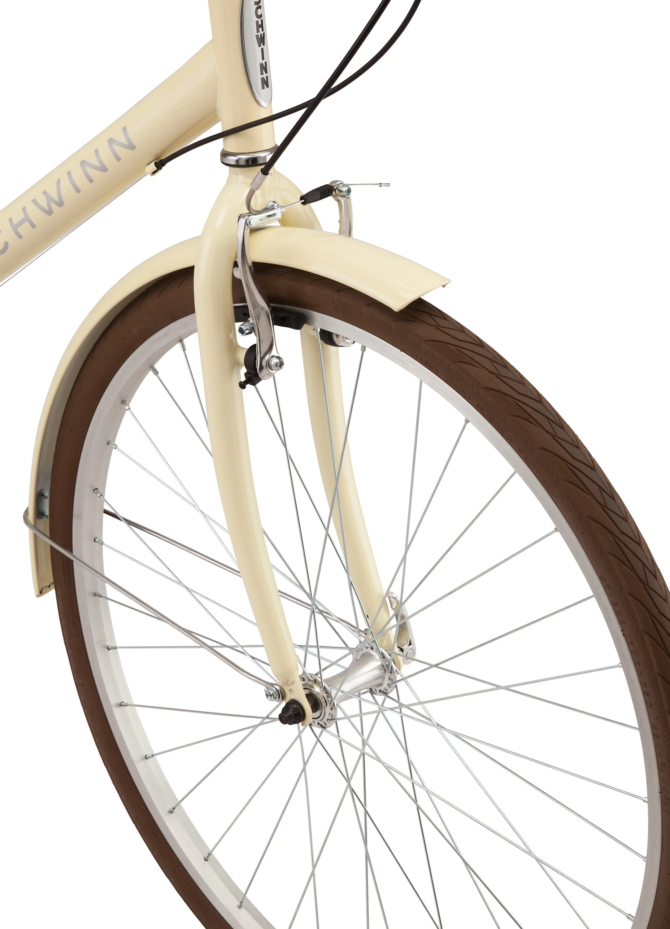 Schwinn Admiral 700c Adult Hybrid Bike, 7 Speed Unisex Bike, Cream