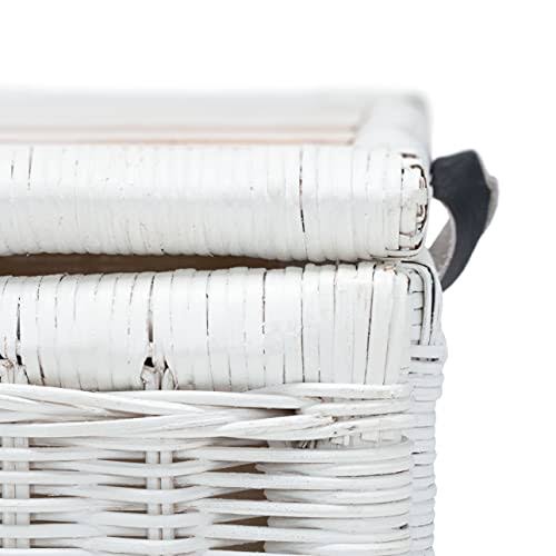 Safavieh Kestin Rattan Storage Trunk - White/Brown