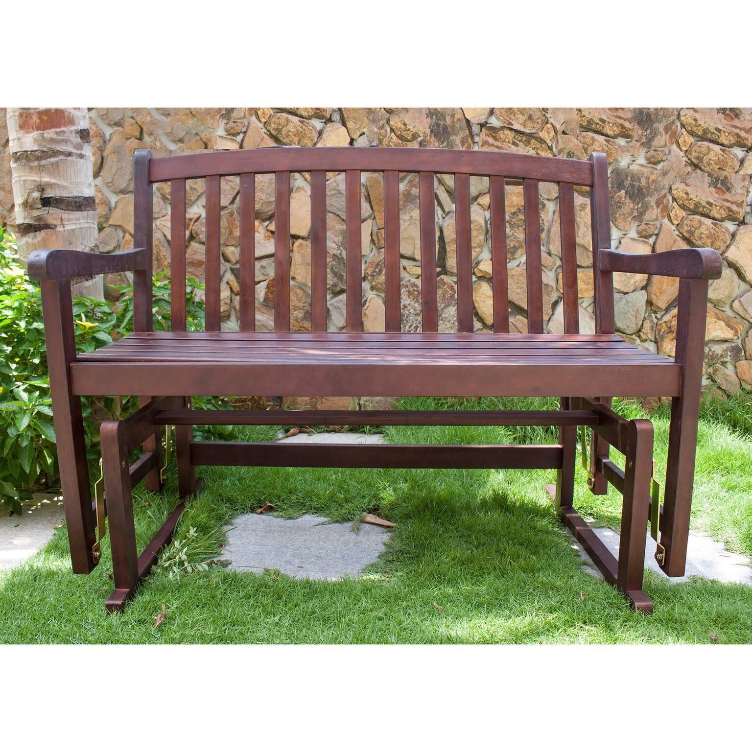 Roseland Acacia Hardwood Glider Bench by Havenside Home - MPG-GDB01