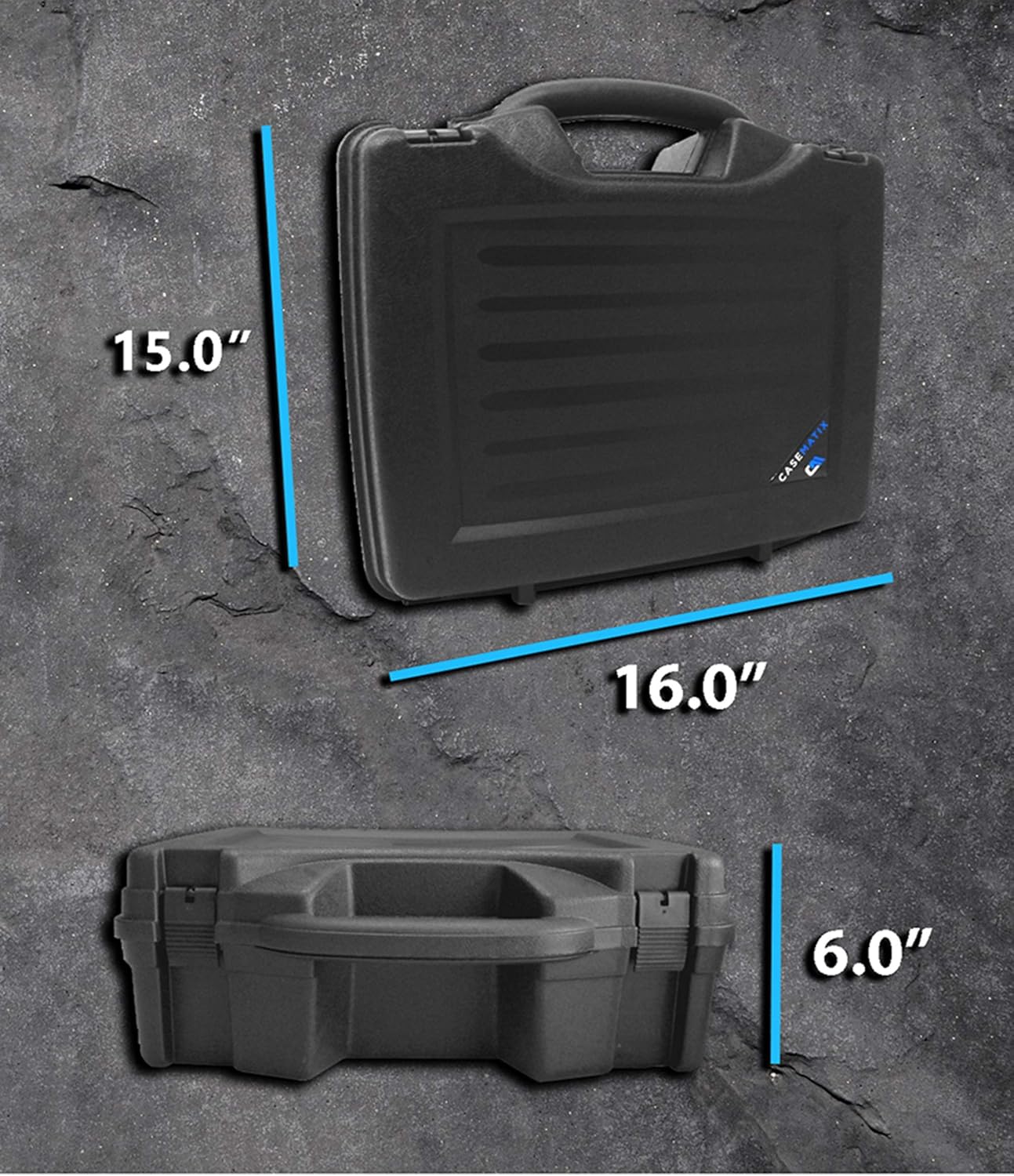 CASEMATIX Miniature Storage Hard Shell Figure Case - 80 Slot Figurine Minature Carrying Case with Customizable Foam Layer for Large Miniatures Compatible with Warhammer 40k, DND & More!
