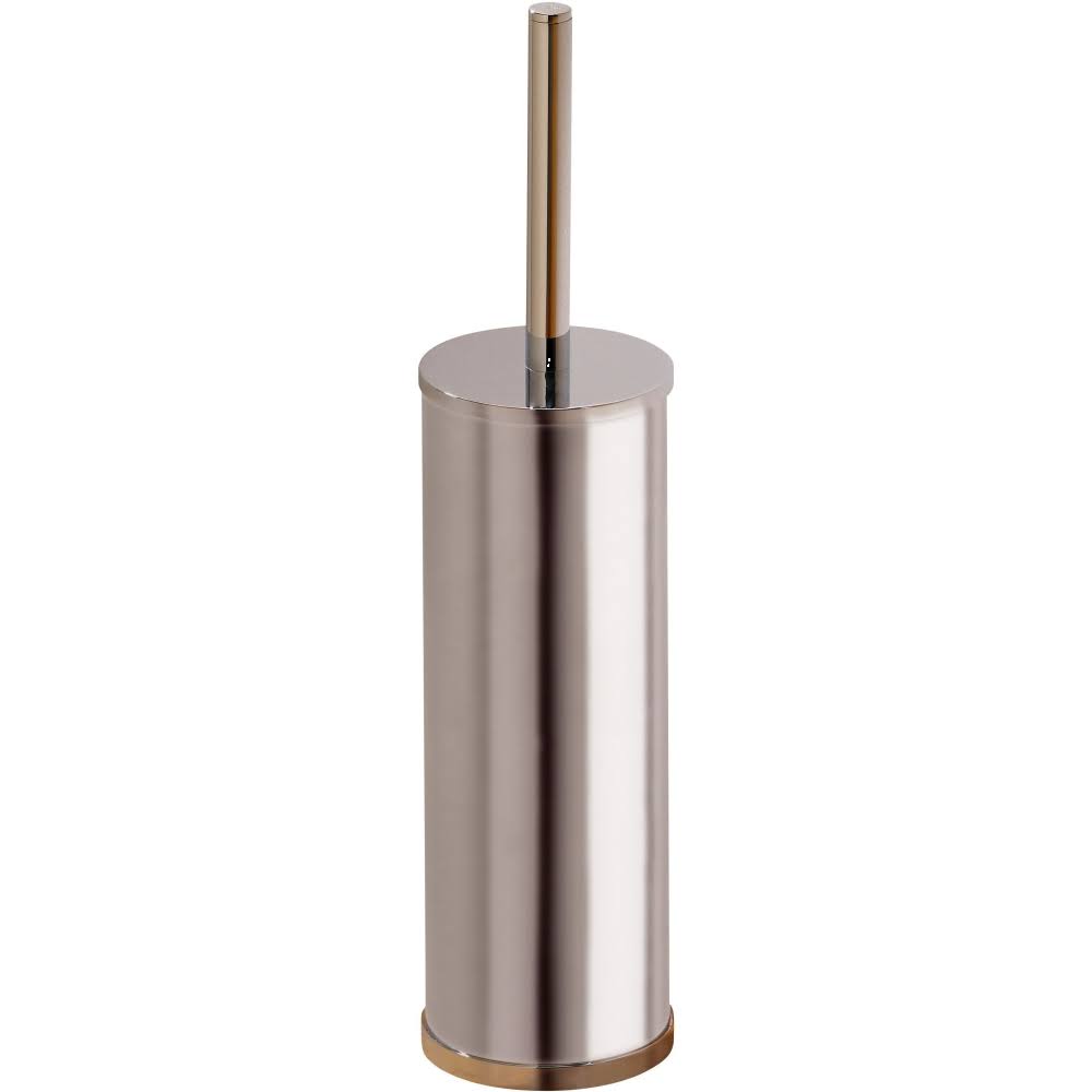 Valsan 67598NI Polished Nickel Porto Freestanding Toilet Brush Holder