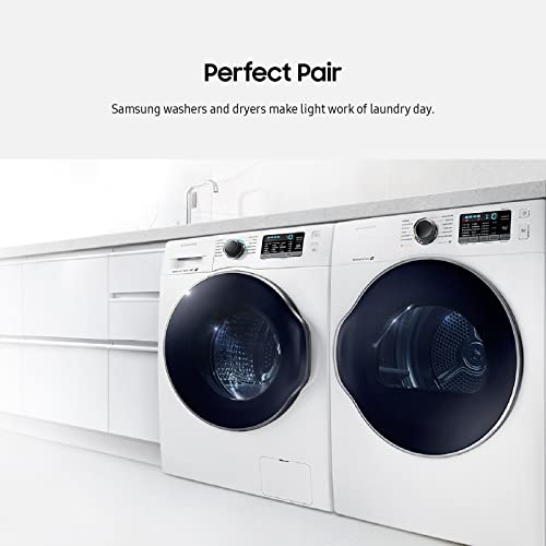 Samsung 2.2 Cu Ft Small Space Front Load Washer, 40 Minute Super Speed Washing Machine, Steam Wash Clothes, Self Cleaning, WW22K6800AW/A2