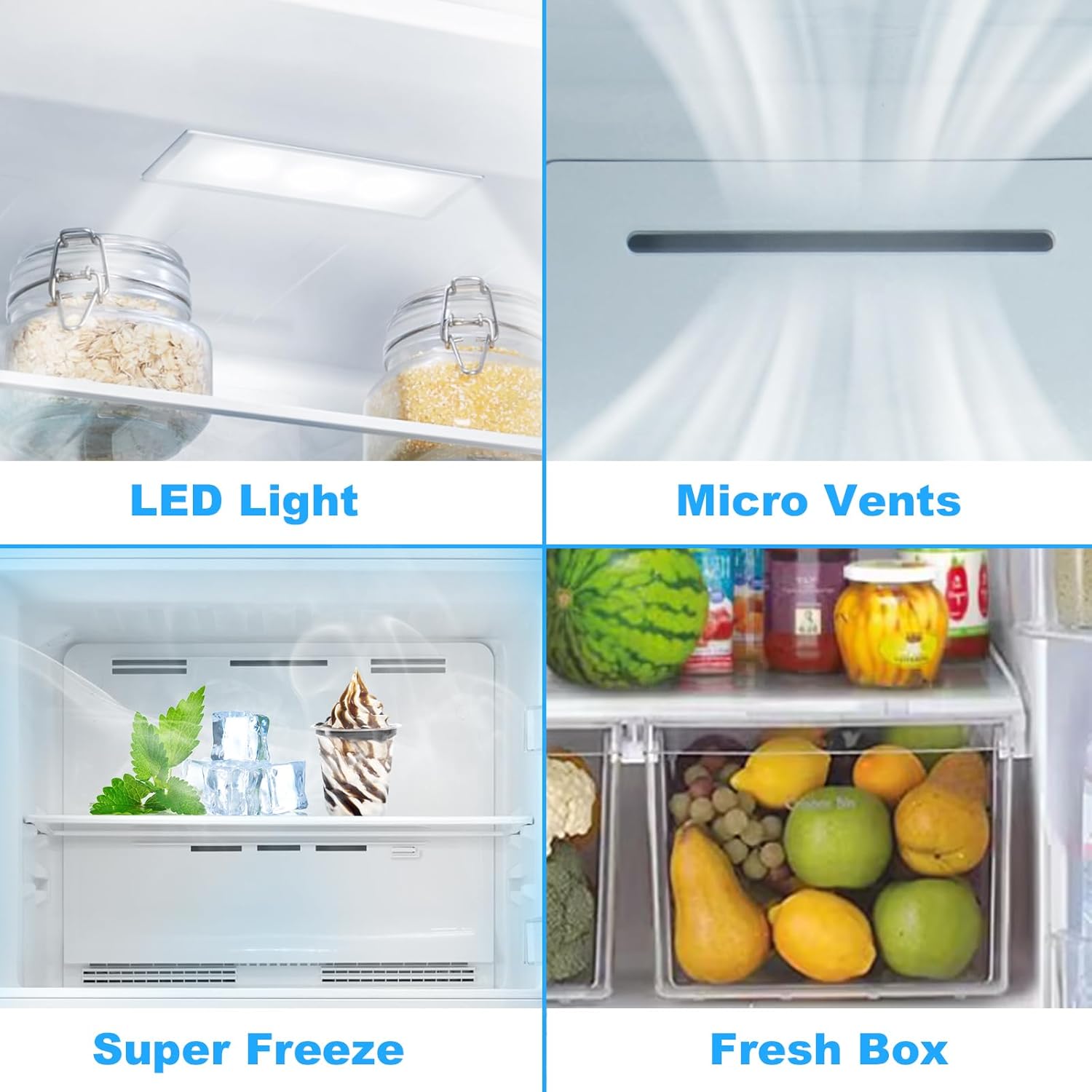 Standing Upright freezers 21 cu.ft, Garage freezer/refrigerator 115v, Quick Freeze, Dual modes, Recessed Handle Single Door, Right, Stainless Steel
