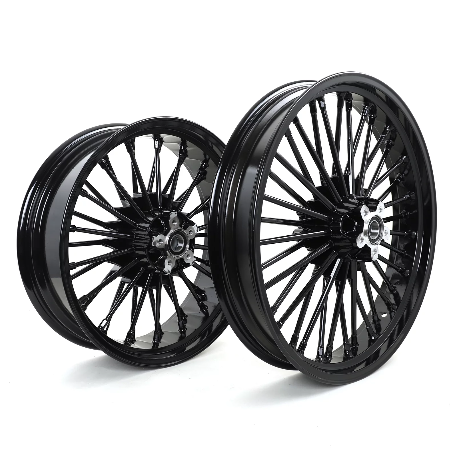 21x3.5 18x5.5 Fat Spoke Wheels Rim for Harley Dyna Wide Glide FXDWG 2006-2017 - Curated Treasures Market