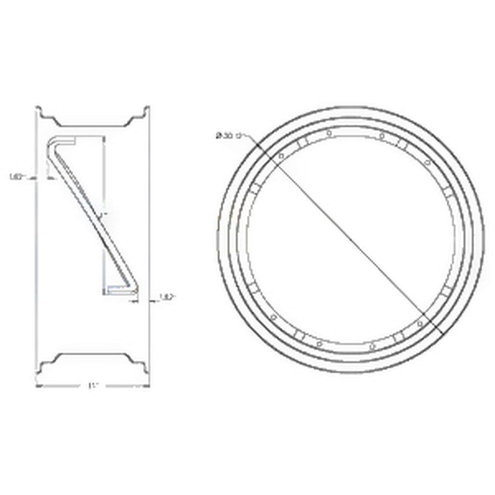 535452M91 Fits Massey Ferguson 11" x 28" Power Adjust Wheel Rim 135 150 165 230 +