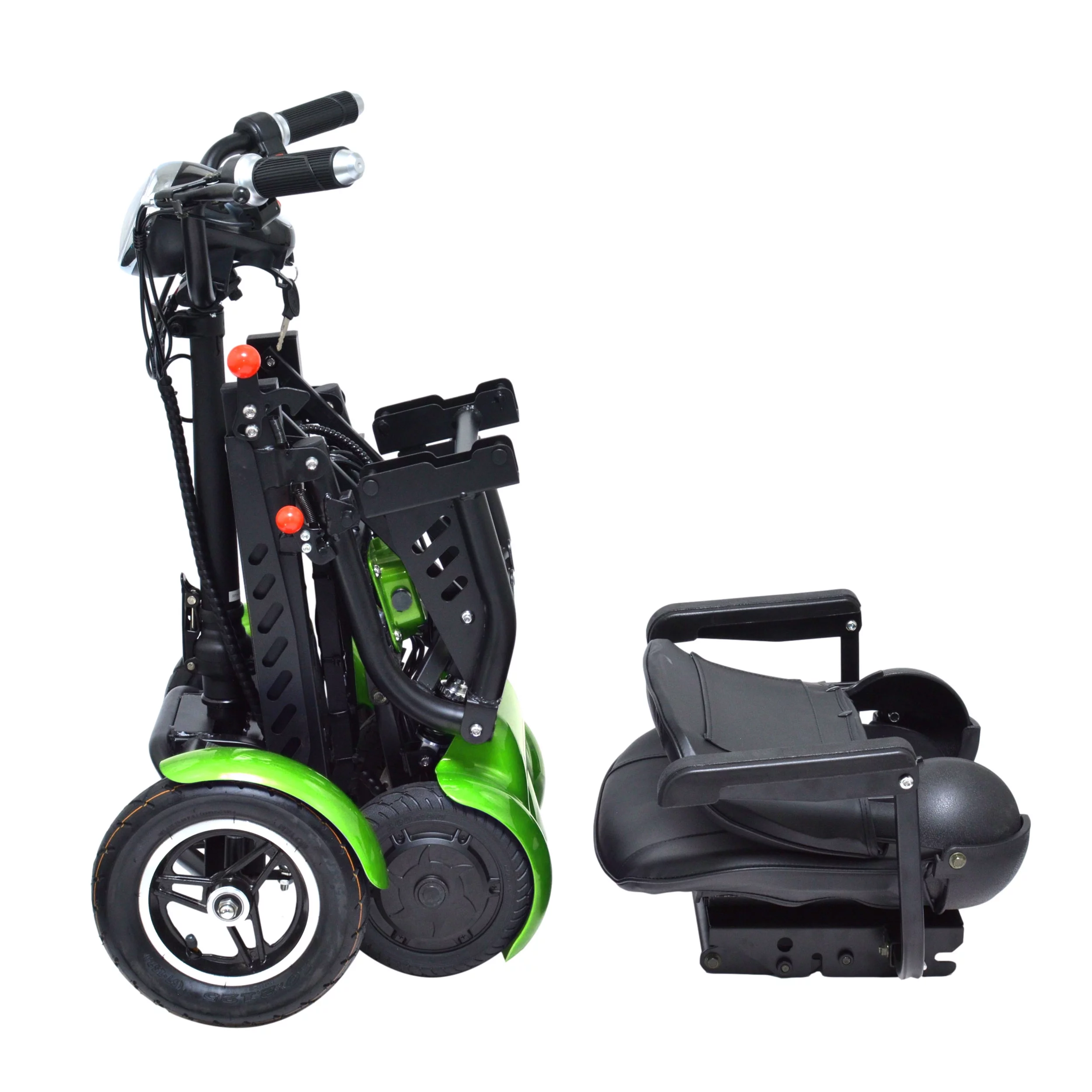 Bangeran Electric Mobility Scooter, 4 Wheel Foldable Portable, Up to 12 Miles - Blue