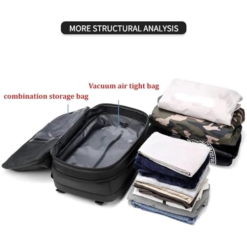Vacpack Backpack, Vac Pack Backpack, Expandable Backpack With Vacuum Compression, Anti Theft Travel Backpack