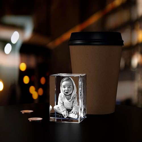 ArtPix 3D Premium Crystal Photo, Personalized Gifts for Mom, Women, Wife, Men, Her, Husband,Grandma, Great Customized Gift With Your Own Photo, Custom Birthday 3D Picture Rectangle, Couples Gifts