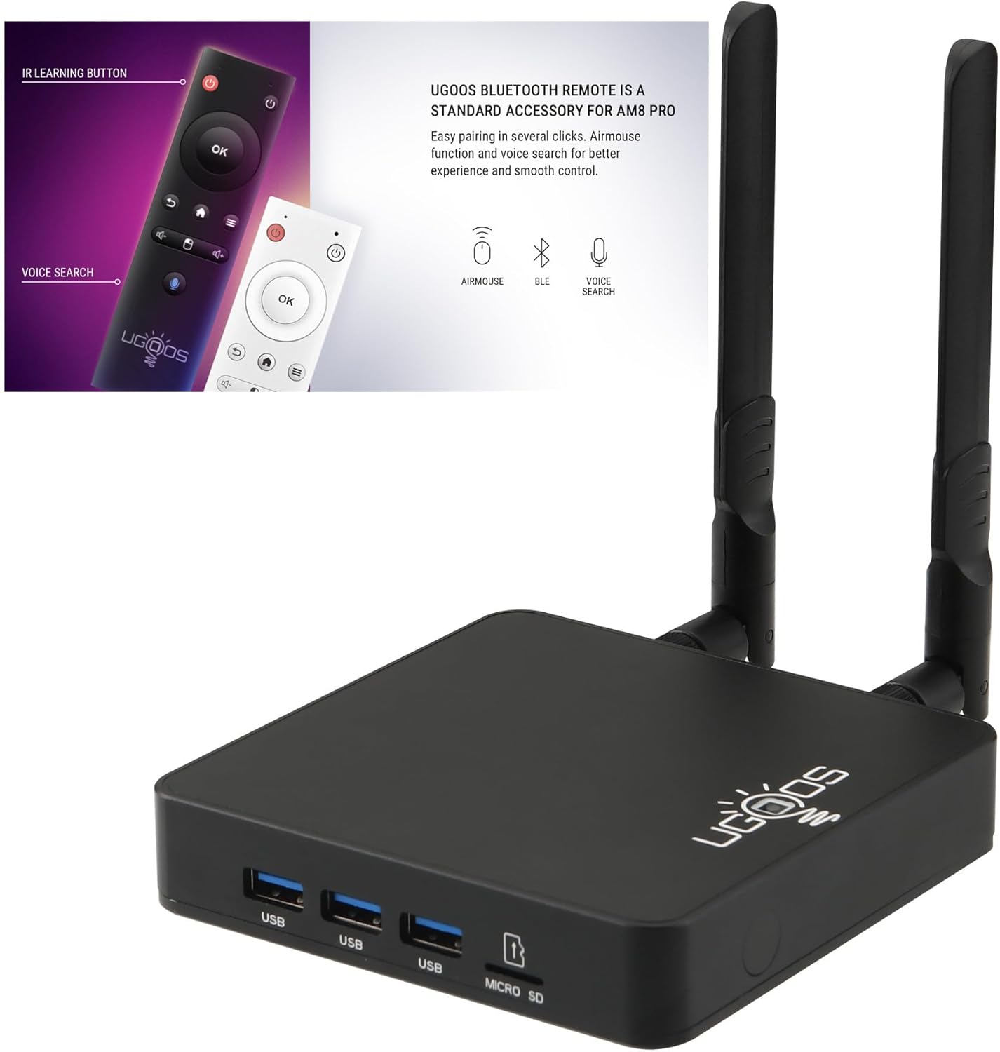 AM8 PRO 8K Ultra HD Android TV Box Amlogic S928X-J Android 11.0 LPDDR4 8GB RAM 64GB ROM WiFi6E 1000M LAN BT5.3 USB3.0 Support AV1 H.265 8K 60fps VP9 HDR Box