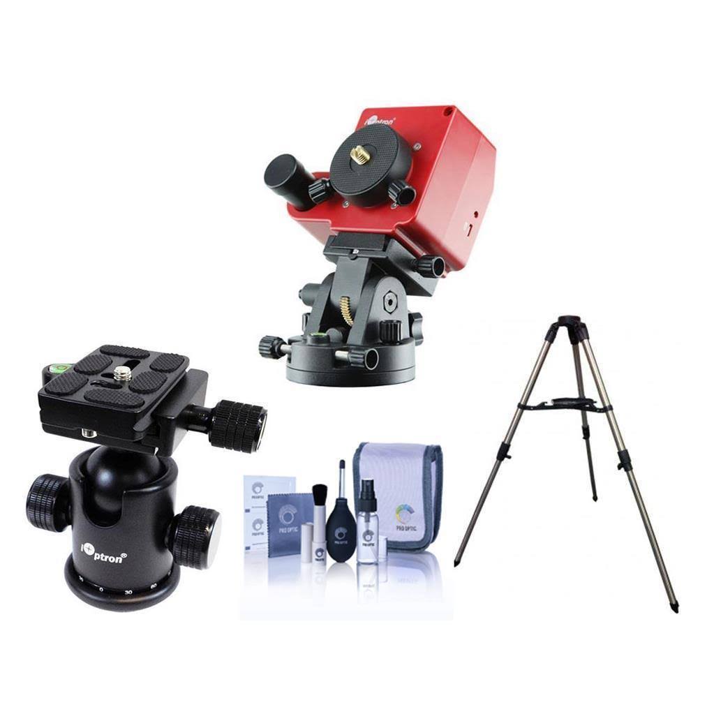 iOptron SkyTracker Pro Camera Mount with Polar Scope, Mount Only w/Tripod Bundle