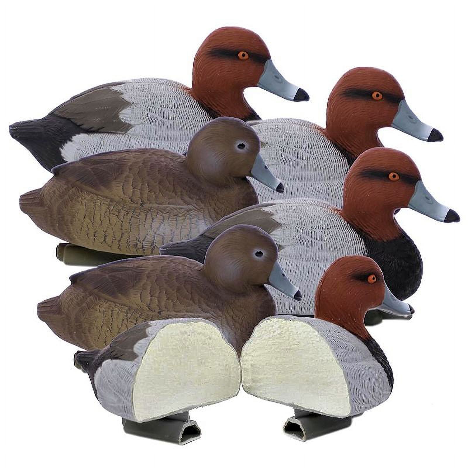 Higdon Standard Redhead Foam Filled Duck Decoys, 6 Pack
