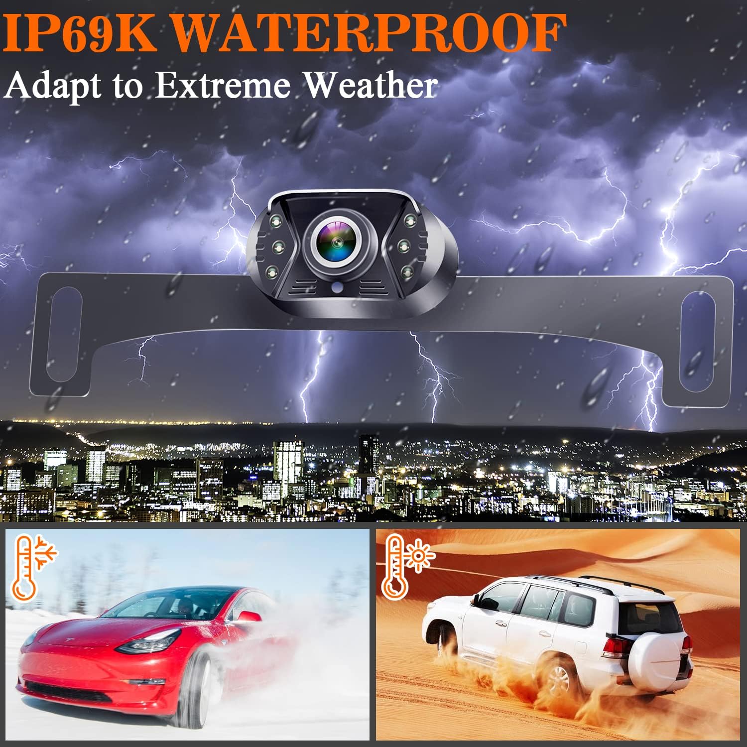 Wireless Backup Camera HD 1080P 5 Inch Monitor Touch Key Screen WiFi Rear View System for Car,Truck,Camper,Van Two&nbsp;Channels LeeKooLuu LK10
