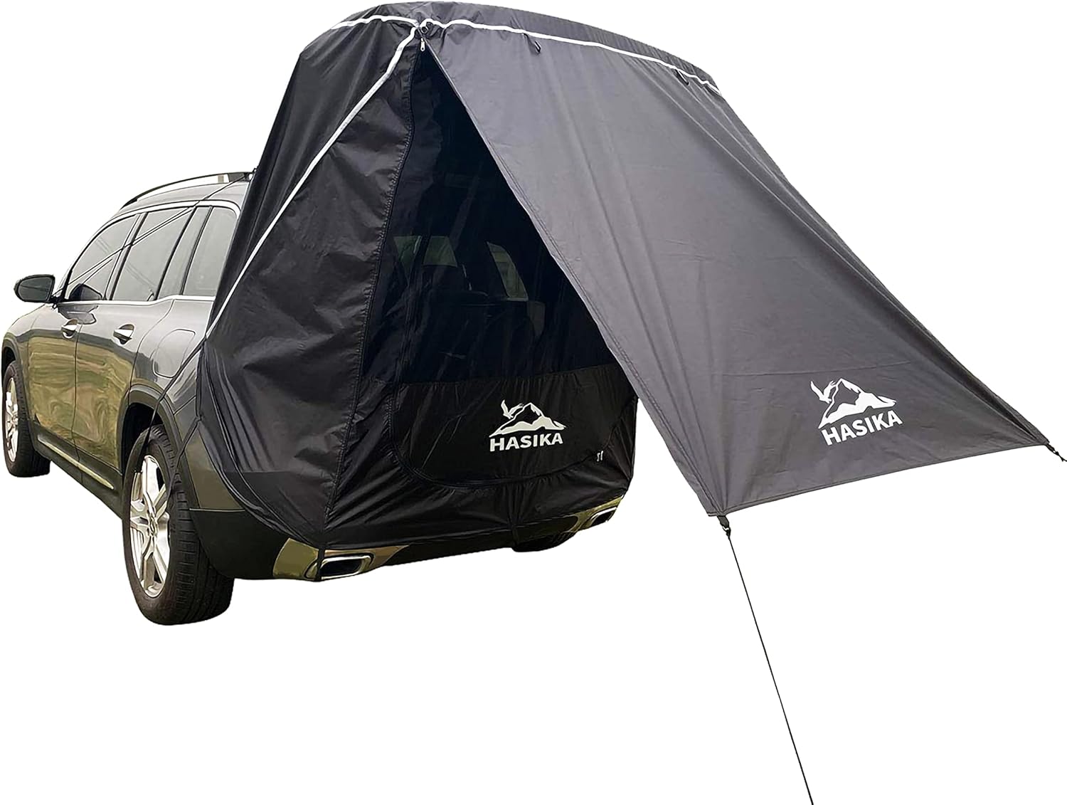 Tailgate Shade Awning Tent for Car Camping Road Trip Essentials Midsize to Full Size SUV Van Waterproof 3000MM Black (Small)