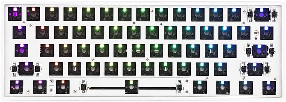 EPOMAKER SKYLOONG GK87 RGB TKL Hotswap Custom DIY Kit for Wired Mechanical Keyboard with Steel Mounting Plate, ABS Frame (GK87 White) Pack of 2
