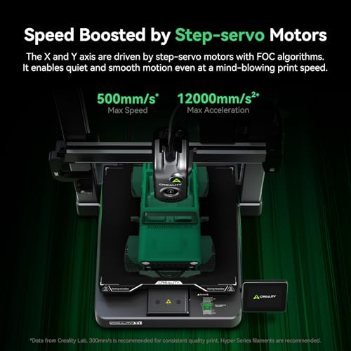 Creality Hi Combo Multicolor 3D Printer with CFS, 500mm/s High Speed Printing,Full-auto Leveling, Automatic Filament Reading, Fully Assemble, Silent Mode 3D Printers 10.24×10.24×11.81 inch