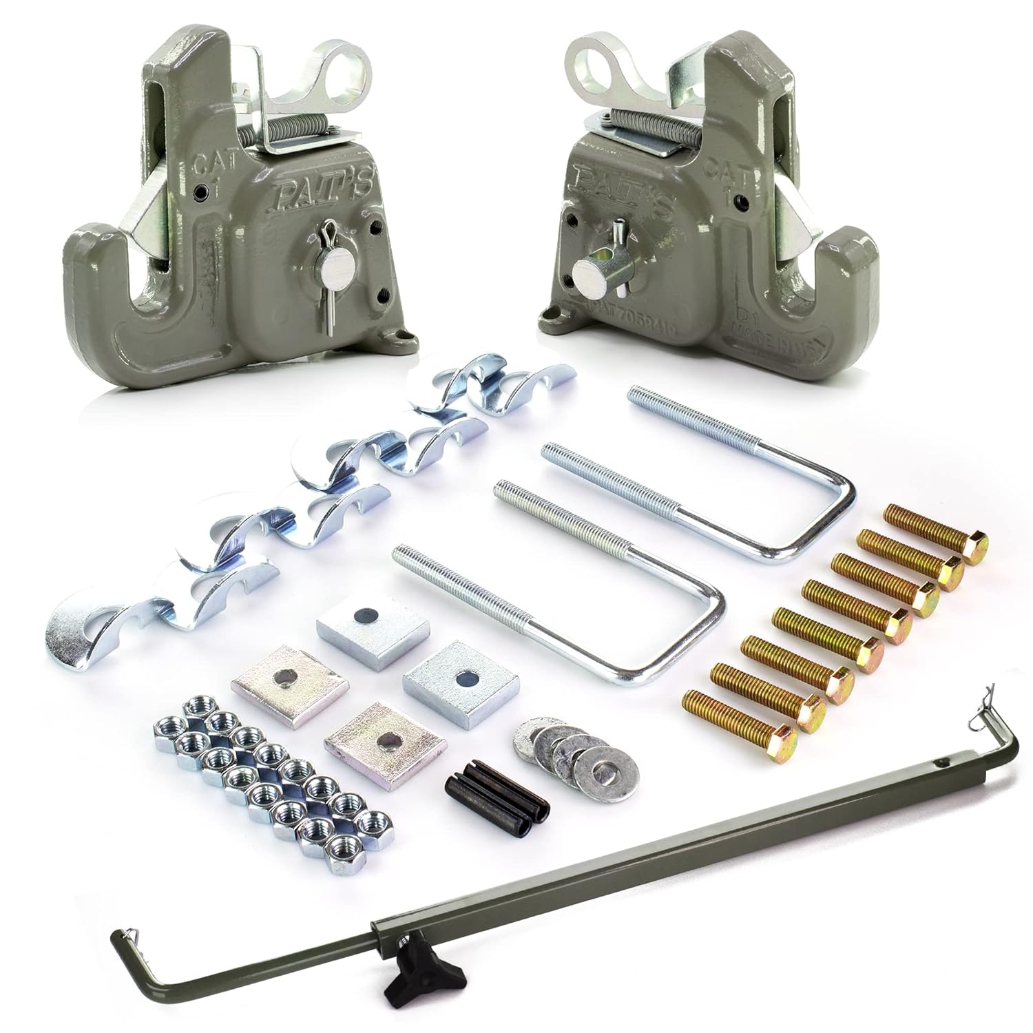 Category #1 Pat's Easy Change with Stabilizer Bar - Best Quick Hitch System On The Market &ndash; Flexible, Durable and Affordable - Comes w/ 4 Pair of Lynch Pin Washers
