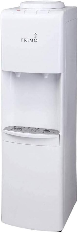 Primo Top-Loading Water Dispenser - 2 Temp (Hot-Cold) Water Cooler Water Dispenser for 5 Gallon Bottle w/Child-Resistant Safety Feature, White