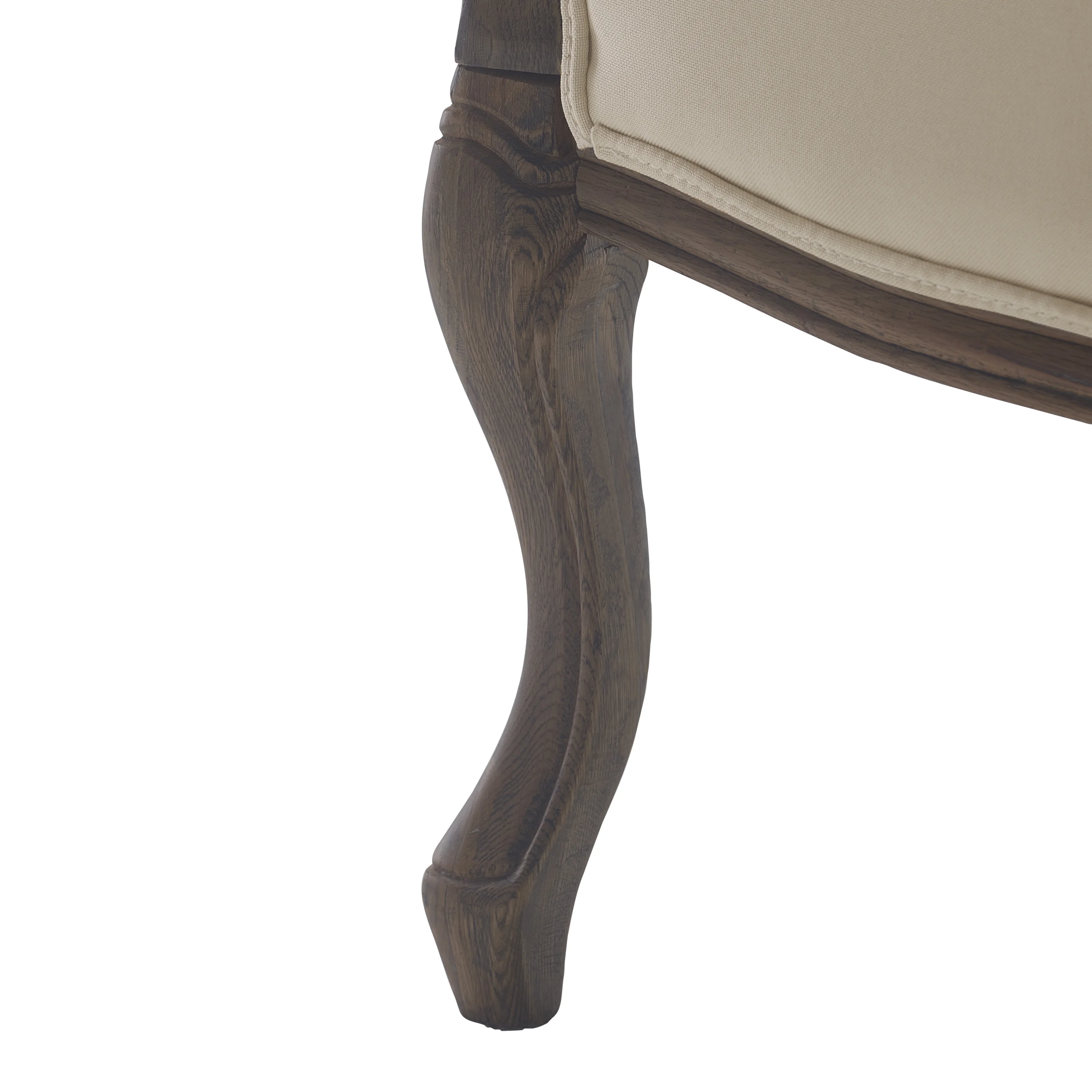 Finch Louis French Country Upholstered Accent Armchair, Cream Color