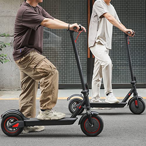 MoNiBloom E-Scooter Electric Kick Scooter w/LED Display and Bluetooth APP, Portable Folding Commuting Scooter for Adults & Teens