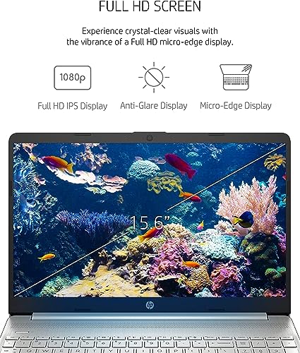 HP Laptop, 15.6 inch Business & Student Laptop Computer, Windows 11 Home Laptop, Silver
