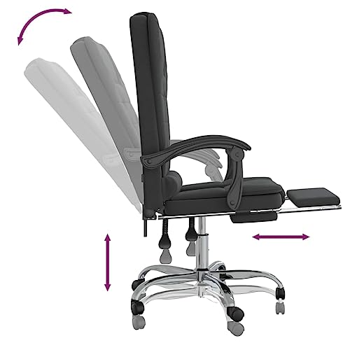 Massage Reclining Office Chair Black Velvet,Velvet Massage Reclining Office Chair with Electric Massage Function for Home and Office Convenient Design Chair, Suitable for Office