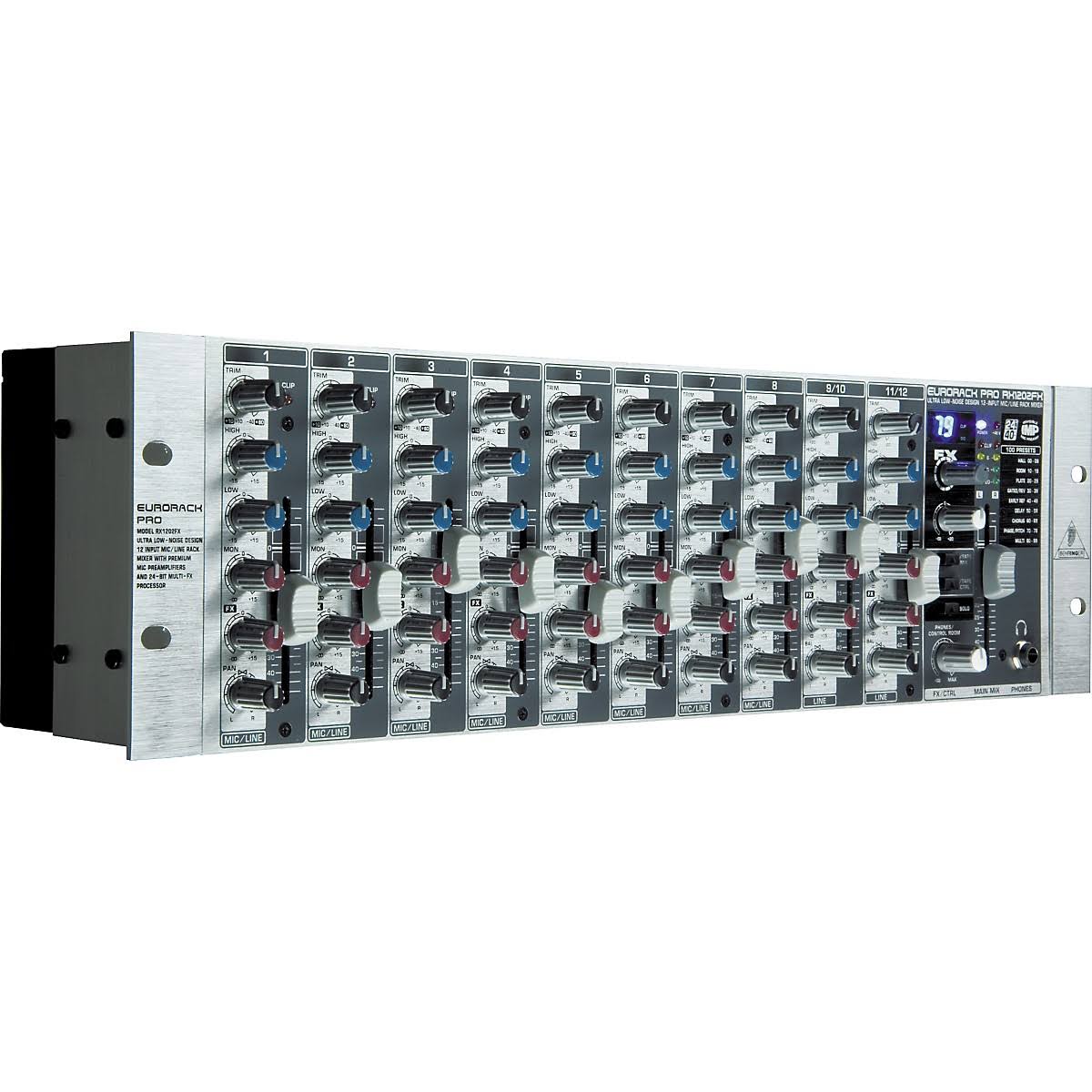 Behringer RX1202FX Ultra Low-noise Design 12-input Mic/line Rack Mixer