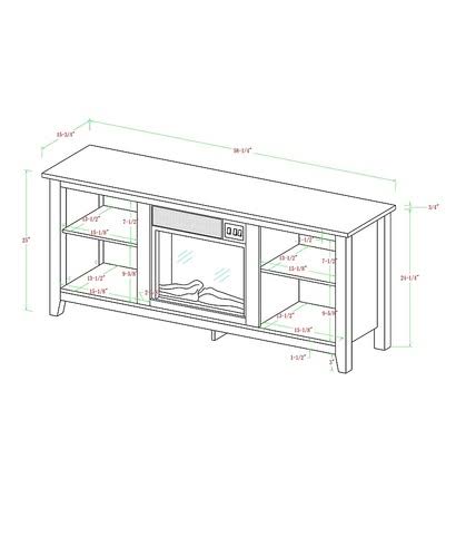 Walker Edison - TV Console with Electric Fireplace for Most Flat-Panel
