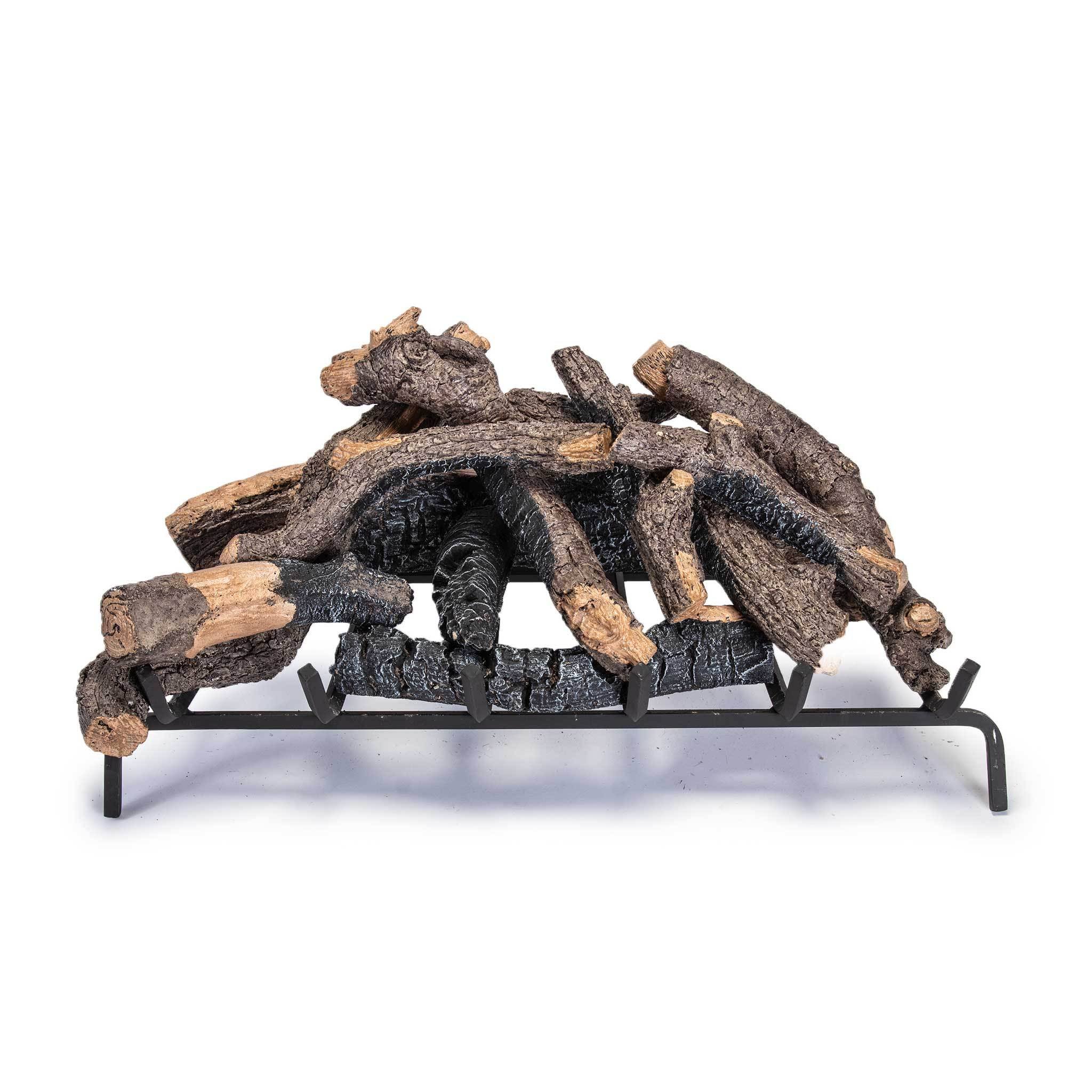 Real Fyre Vented Charred Oak Stack GAS Logs - 18/20x22