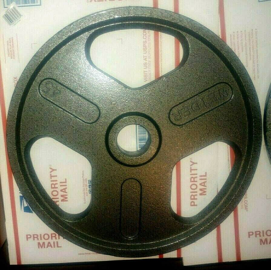 Weider HOPH-1 45 lb. Olympic Weight - Hammertone