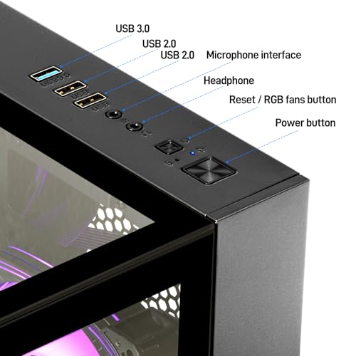 LXZ Gaming PC Desktop - Ryzen 5 5500 | GeForce RTX 3050 6GB | 16GB DDR4 | 1TB NVME SSD | DP/HDMI/DVI, Prebuilt Tower Computer for Gaming, Home and Office (White)
