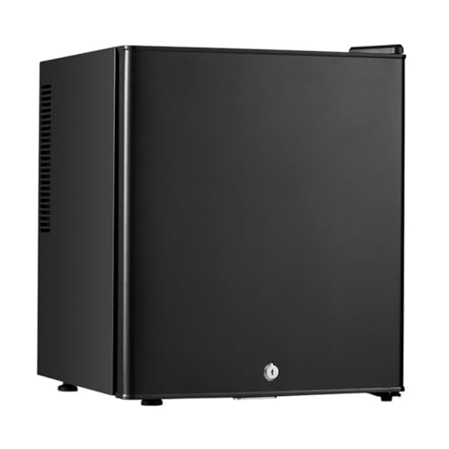 GIZNXBA Skincare Fridge Black, Mini Fridge Skincare, Single Door Compact Refrigerator, Energy Saving, Mini Refrigerator Adjustable Thermostat, Mini Fridge For Bedroom, Dorm, Office