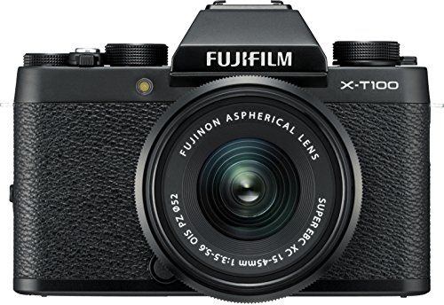 Fujifilm X-T100 Mirrorless Digital Camera w/XC15-45mmF3.5-5.6 OIS PZ Lens - Dark Silver