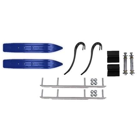 Slydog Blue Hell Hound 7 1/4 inch Snowmobile Skis w/ 9 inch Shaper Bars Kit Arctic Cat 2016+ ProClimb / Yamaha Viper