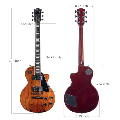 TARIO Electric Guitar cherryburst semi hollowbody quilted maple top Okoume Body Maple Neck with Bag