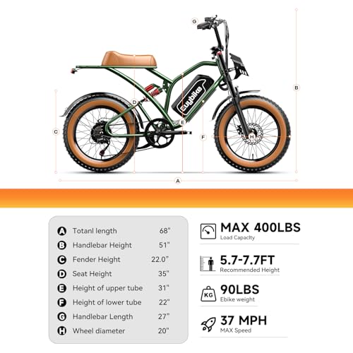 Electric Bike for Adults, 2000W/3000W Peak Single/Double Motor with 48V/52V 25AH/30AH Battery, 20"x4.0" Fat Tires 35MPH/37MPH Ebike, Dual Hydraulic Disc Brake Full Suspension Electric Bicycle
