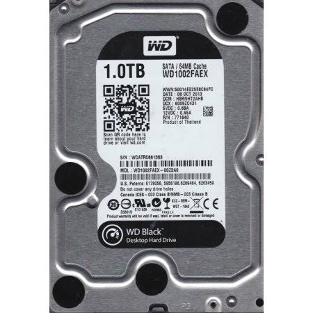 Western Digital Black WD1002FAEX 1TB 7200 RPM 64MB Cache SATA 6.0Gb/s 3.5& Internal Hard Drive Bare Drive