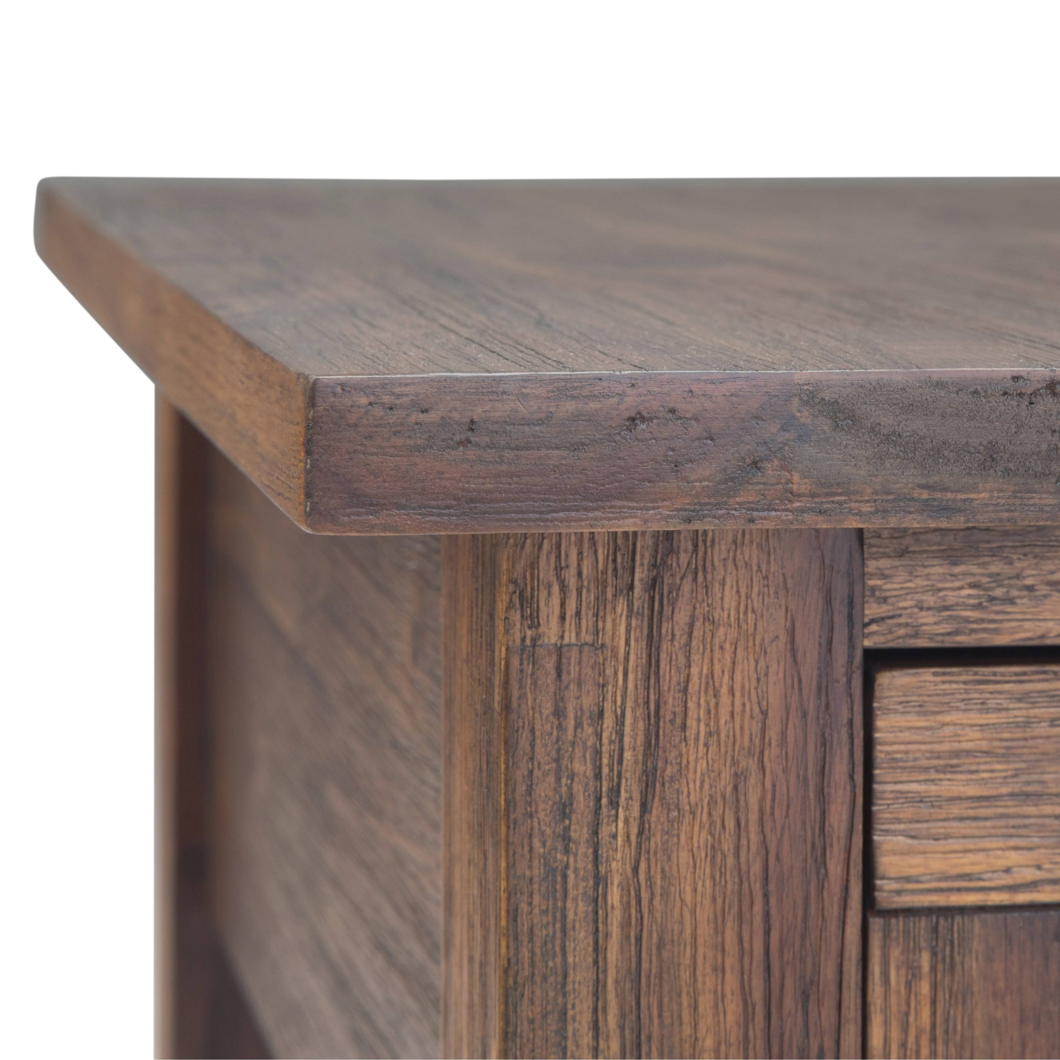 Wyndenhall Garret Solid Acacia Wood 14 inch Wide Rectangle Rustic Contemporary Narrow Side Table - 14x22 W x 24x22 D x 20x22 H