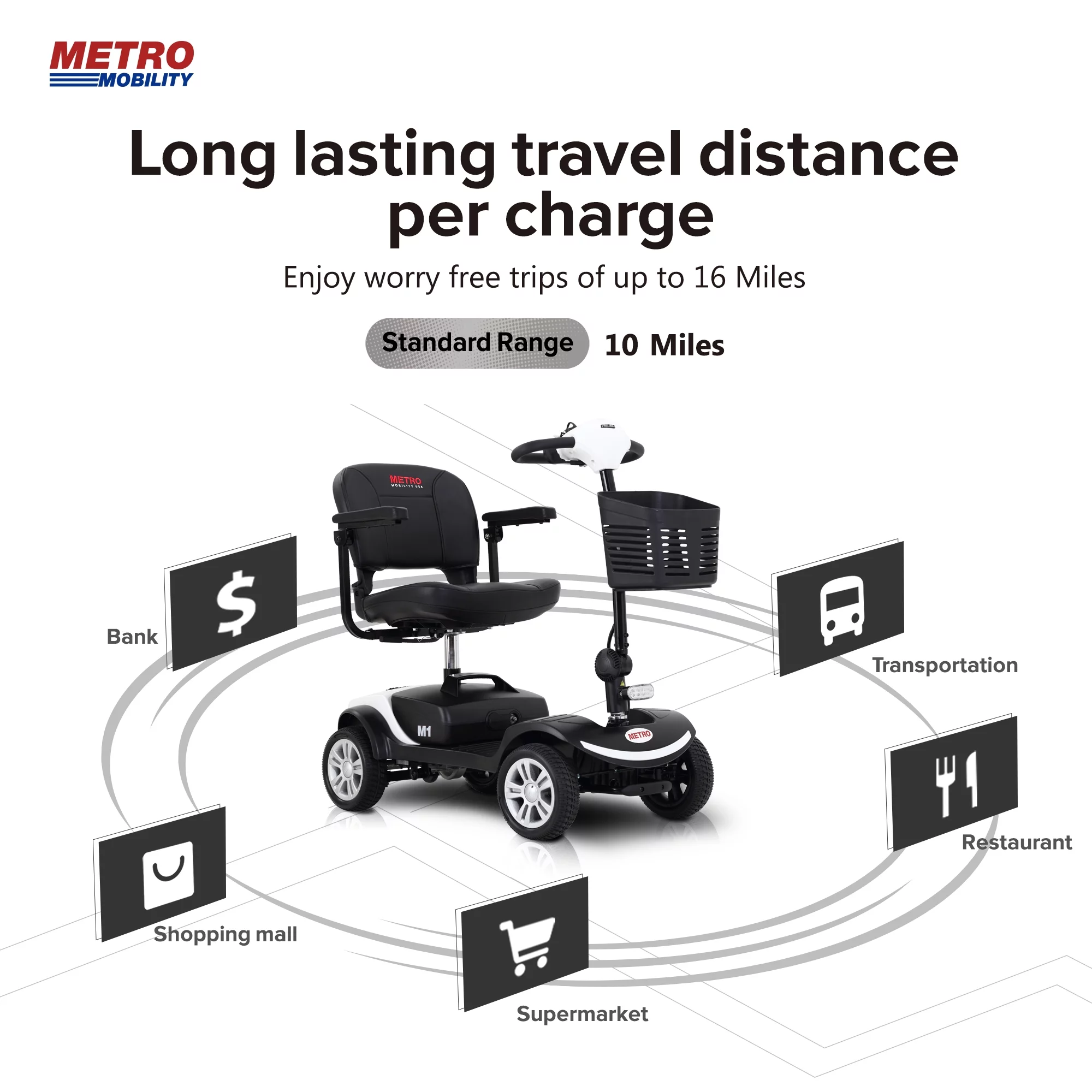 Travel Mobility Scooter, Heavy Duty Electric Scooters with 4 Anti-Tip Wheels, Compact Lightweight Mobility Scooters for Senior Adults Elderly, Foldable Mobility Scooter, Holds 300lbs, Purple