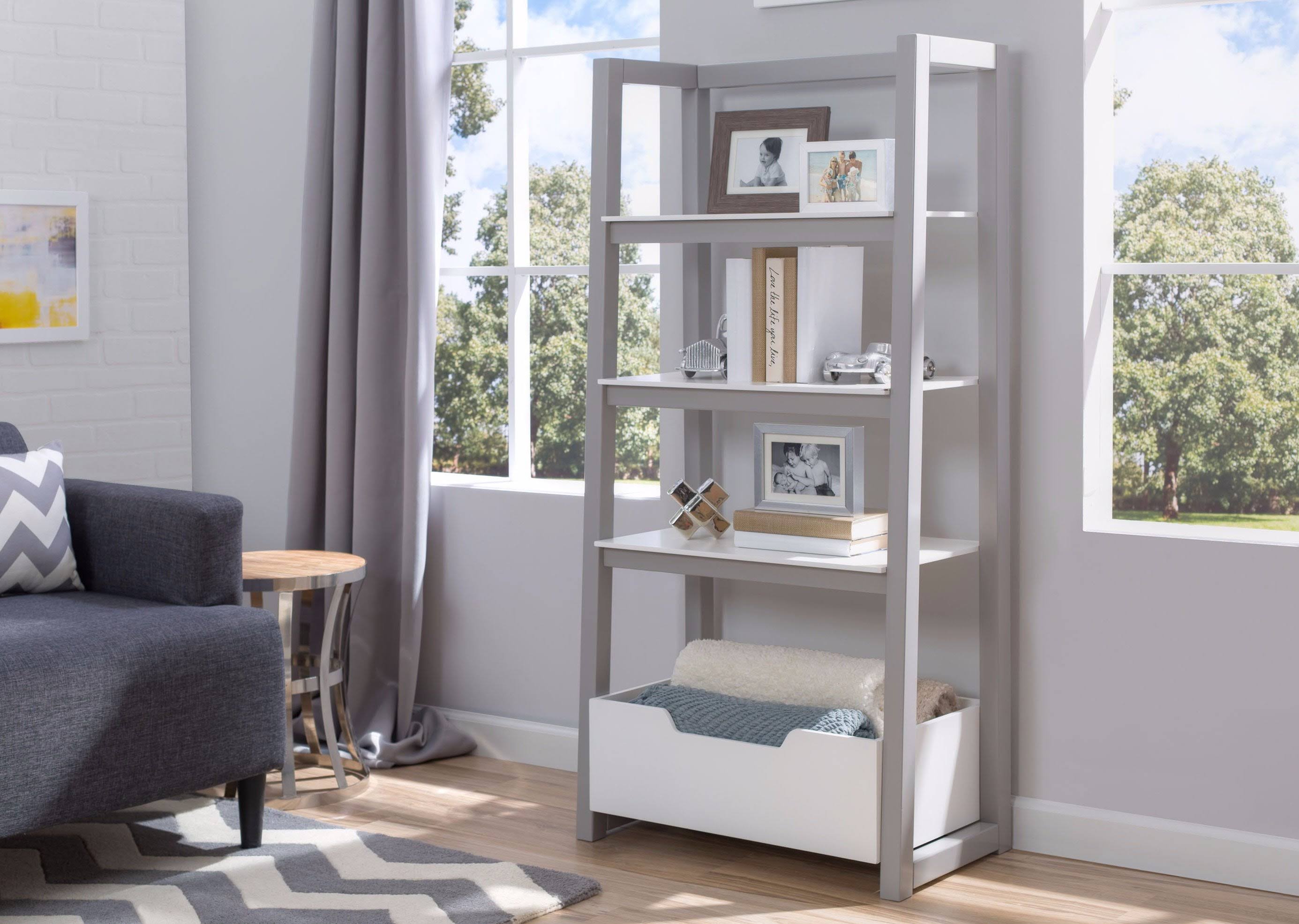 Delta Children Ladder Shelf White Grey