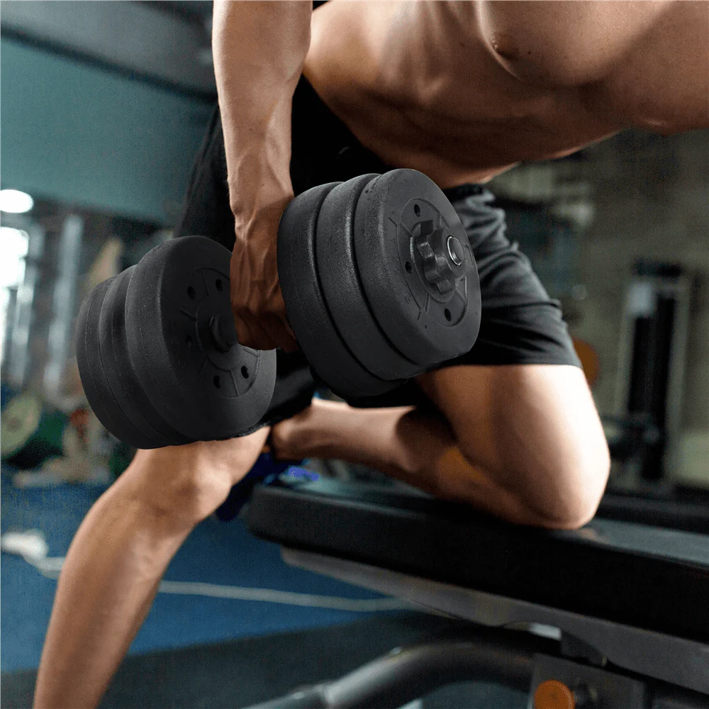 Yaheetech 66LB Adjustable Dumbbell Weight Set Home Training Dumbbell Pair Lifting Black