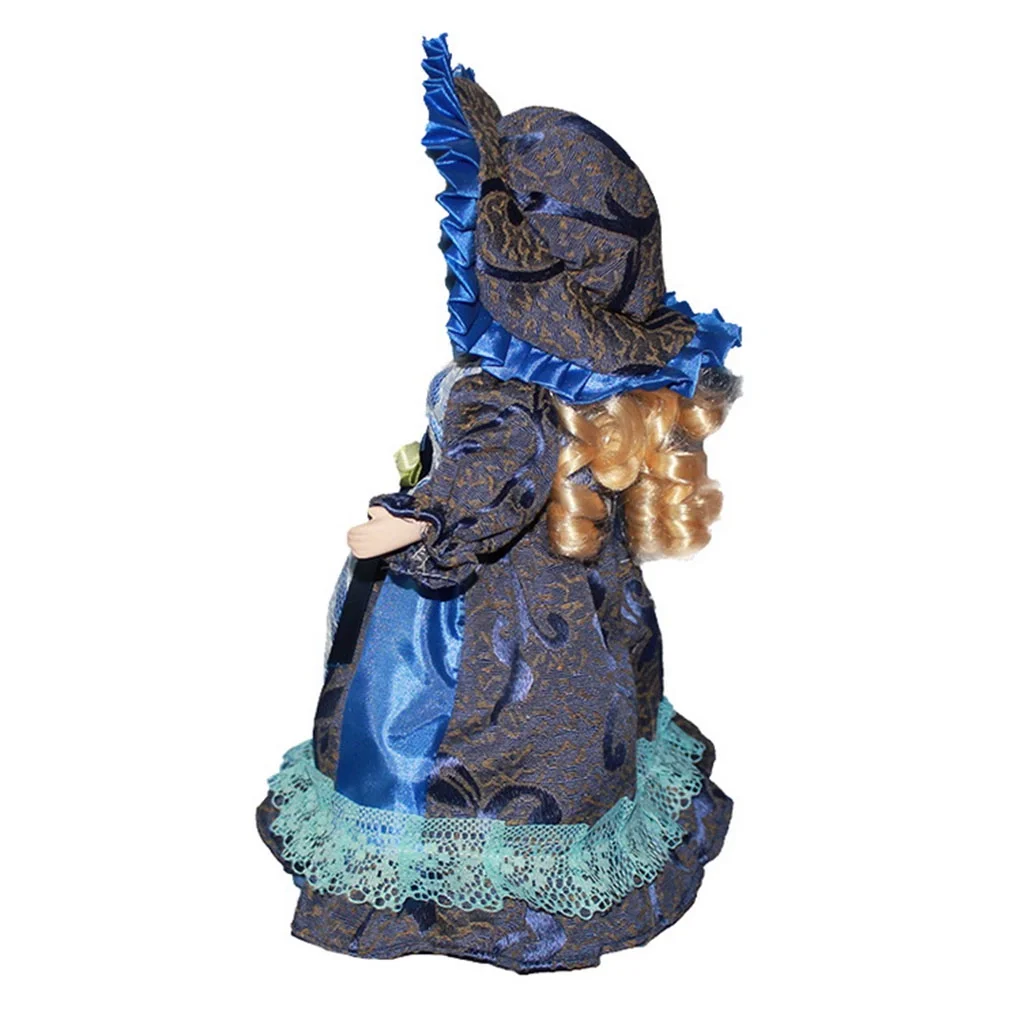 Antique Elegant Porcelain Girl for Doll Standing Figurines Handicraft Beautifully Dolls Christmas Gift Exquisite Present