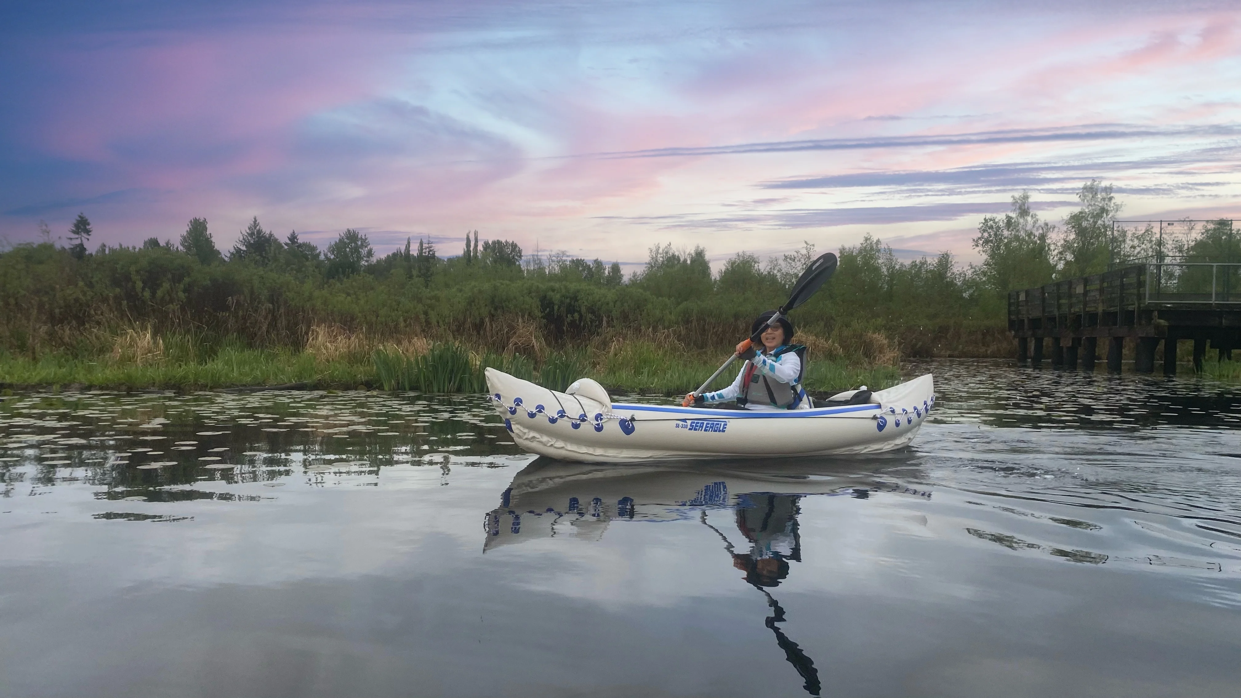 Sea Eagle SE330 Inflatable Pro Solo Sport Kayak