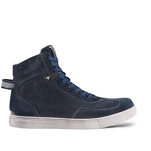 SHIMA SX-2 EVO Men's Motorcycle Shoes/Boots: Reinforced Leather, 4 Colors, TPU & ArmorPlus Ankle Safety, Breathable Suede & 3D Mesh, Anti-Slip Sole